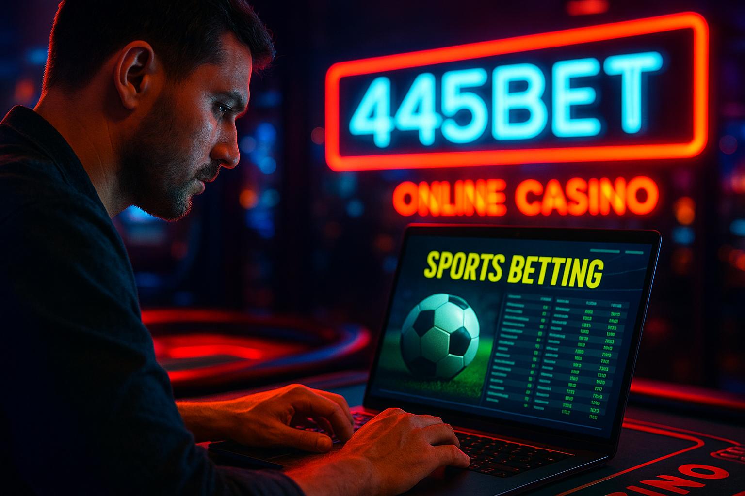 Aposte em apostas esportivas no cassino online 445BET
